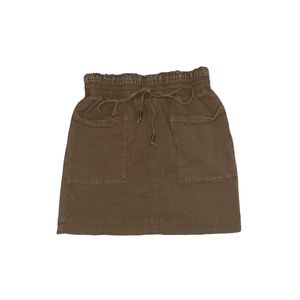 Anthropologie Cargo Army Green Skirt